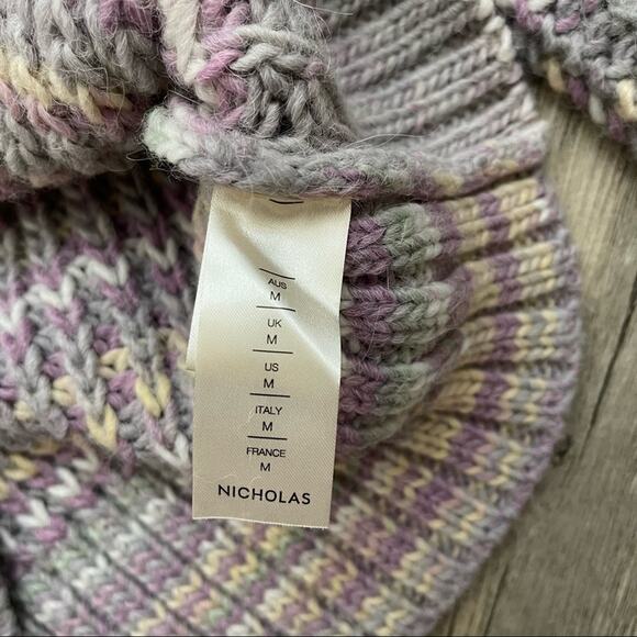 Nicholas Maliya Marled Alpaca Blend Sweater M - Picture 9 of 10